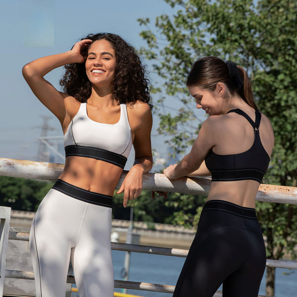 New Arrival Contrast Color Adjustable Strap Cloud Feel Sports Bra High Intensity Shockproof Push-up Training Bra WDQ346
