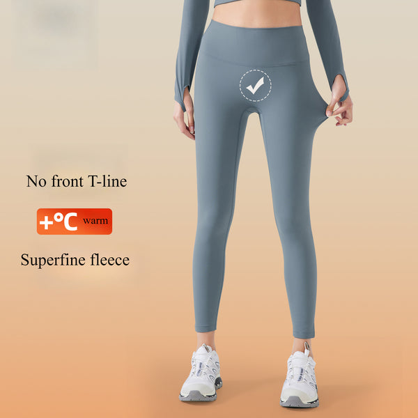 Slimming Yoga Pants Women's Tight-fitting Fleece for warmth High Waist Hip-lifting Sport Leggings WDQ180