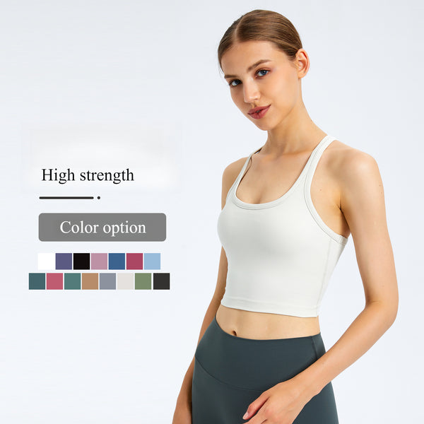 New Arrival Yoga Tank Top for Women with Chest Pad Skin-Friendly Fitness Sports bra Workout tops WDQ2081