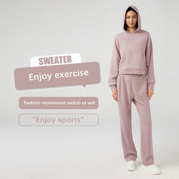 New Arrivals Loose Fit Hooded Sweatshirt for Women Casual and Stylish Hoodie for Yoga and Fitness WDQ165